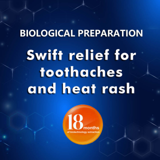 Biological Preparation for Swift relief for toothaches and heat rash