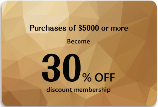Purchases of $5000 or more ( after 30% discount, the actual payment is $3500 ), and upgrade to 30% off discount member 