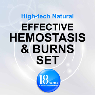 High-tech natural effective hemostasis and burns
