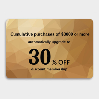 Reach ¥5,000 in total spend to unlock the 30% Off Membership. Existing members, log in. New customers, register. Get free renewal with ¥3,600 annual spending.