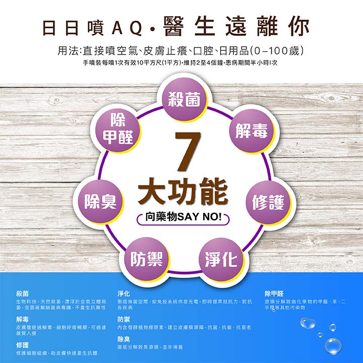 女性私密護理,AQ Bio消毒殺菌噴霧、殺菌達99.9999%, 對抗濕疹,暗瘡,皮膚敏感,念珠菌,鼻敏感,喉嚨痛, 助皮膚修護細胞, 產生抗菌能